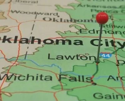 Map showing Diamond Roofing’s service areas around Lawton, OK.