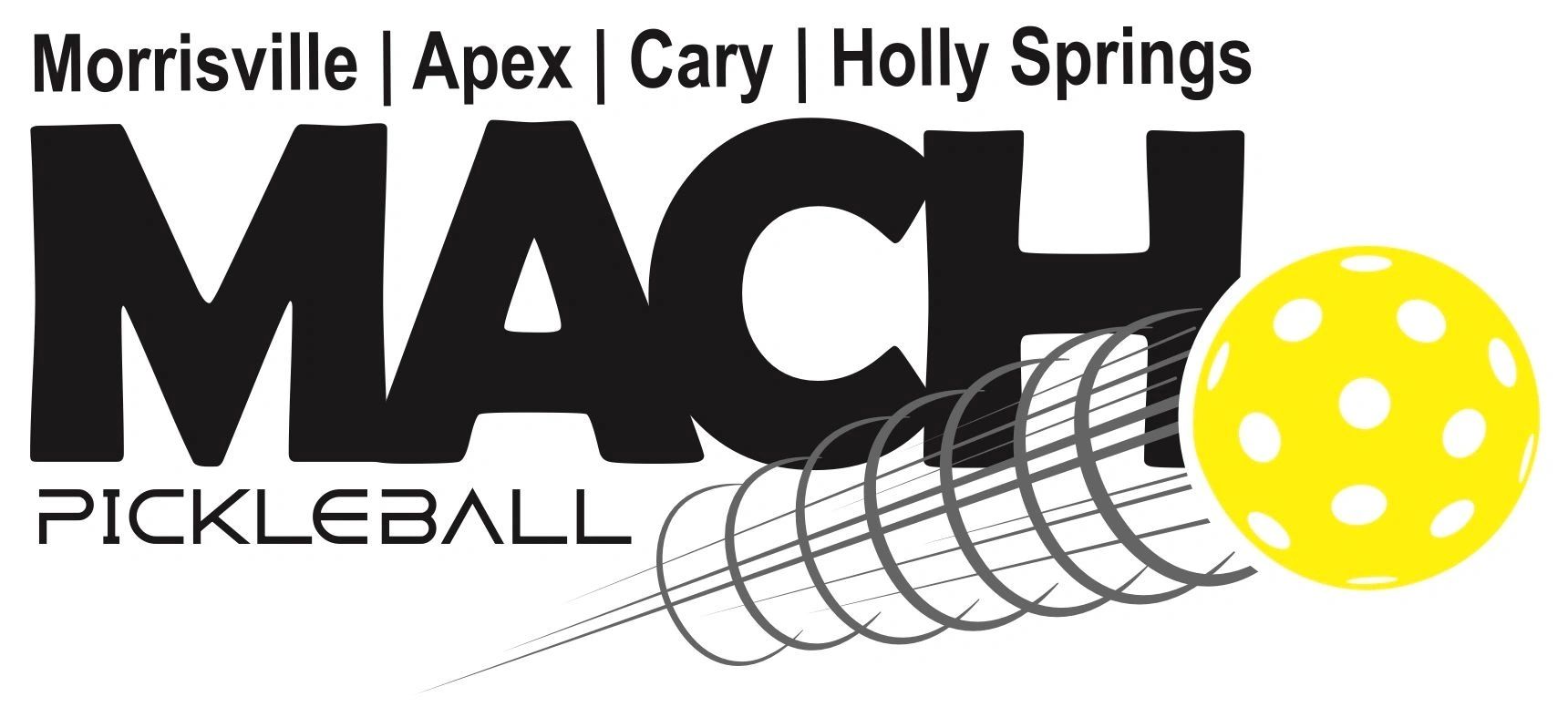 MACH (Morrisville, Apex, Cary, Holly Springs) Pickleball Club Logo.