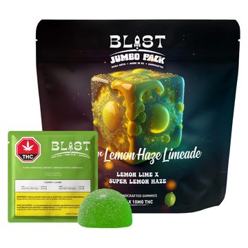 Blast Jumbo Pack Lemon Haze Limeade THC gummies.