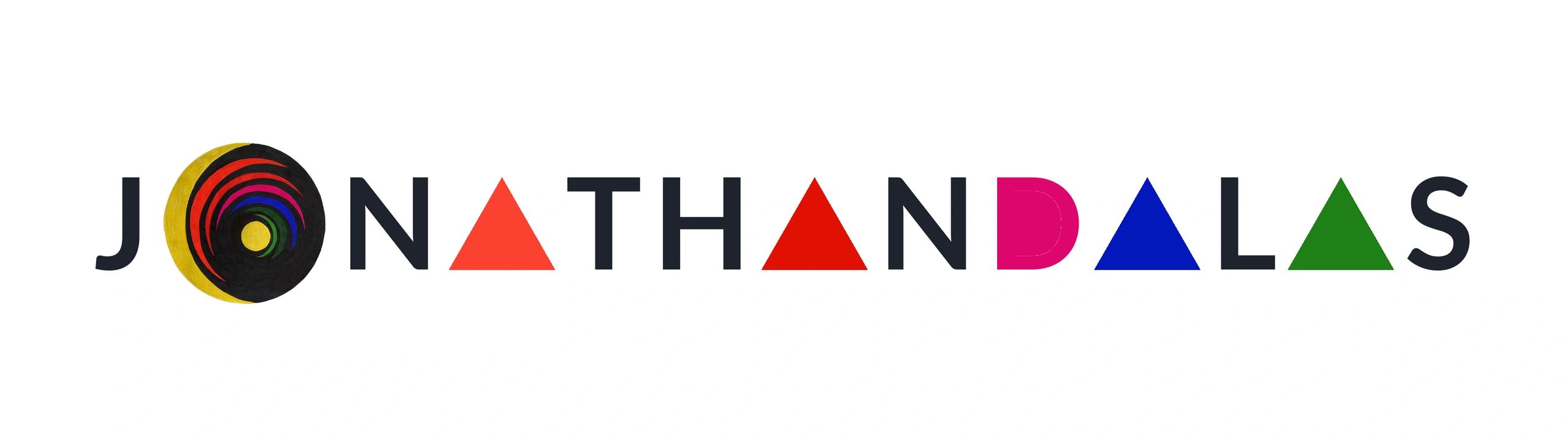 Colorful and geometric artistic logo spelling 'Jonathan Dalas'.