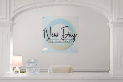 Reception desk of New Day Behavioral Health.