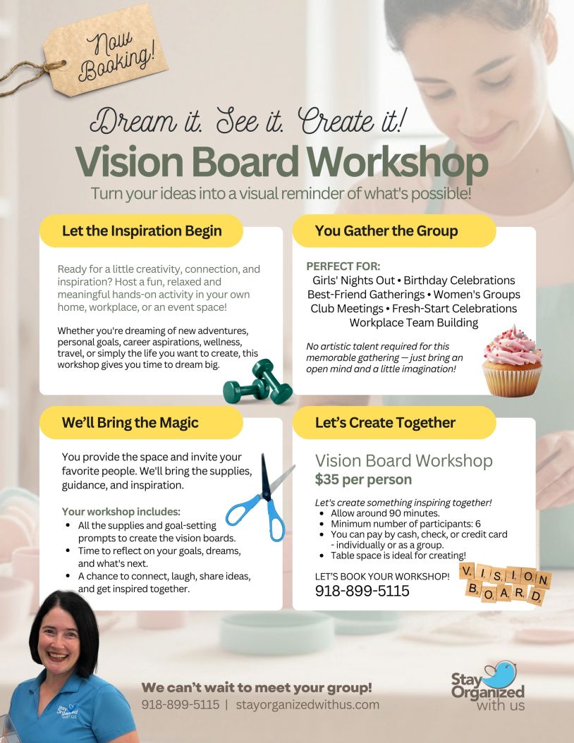 Vision Board Workshop for creativity and inspiration.