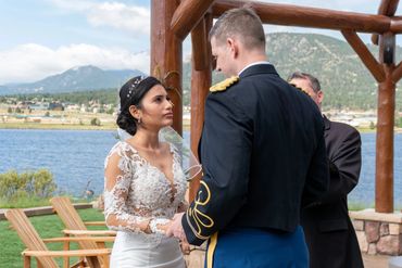 Lake Estes Wedding Ceremony Estes Park Resort  by Marry Me In Colorado Estes Park CO