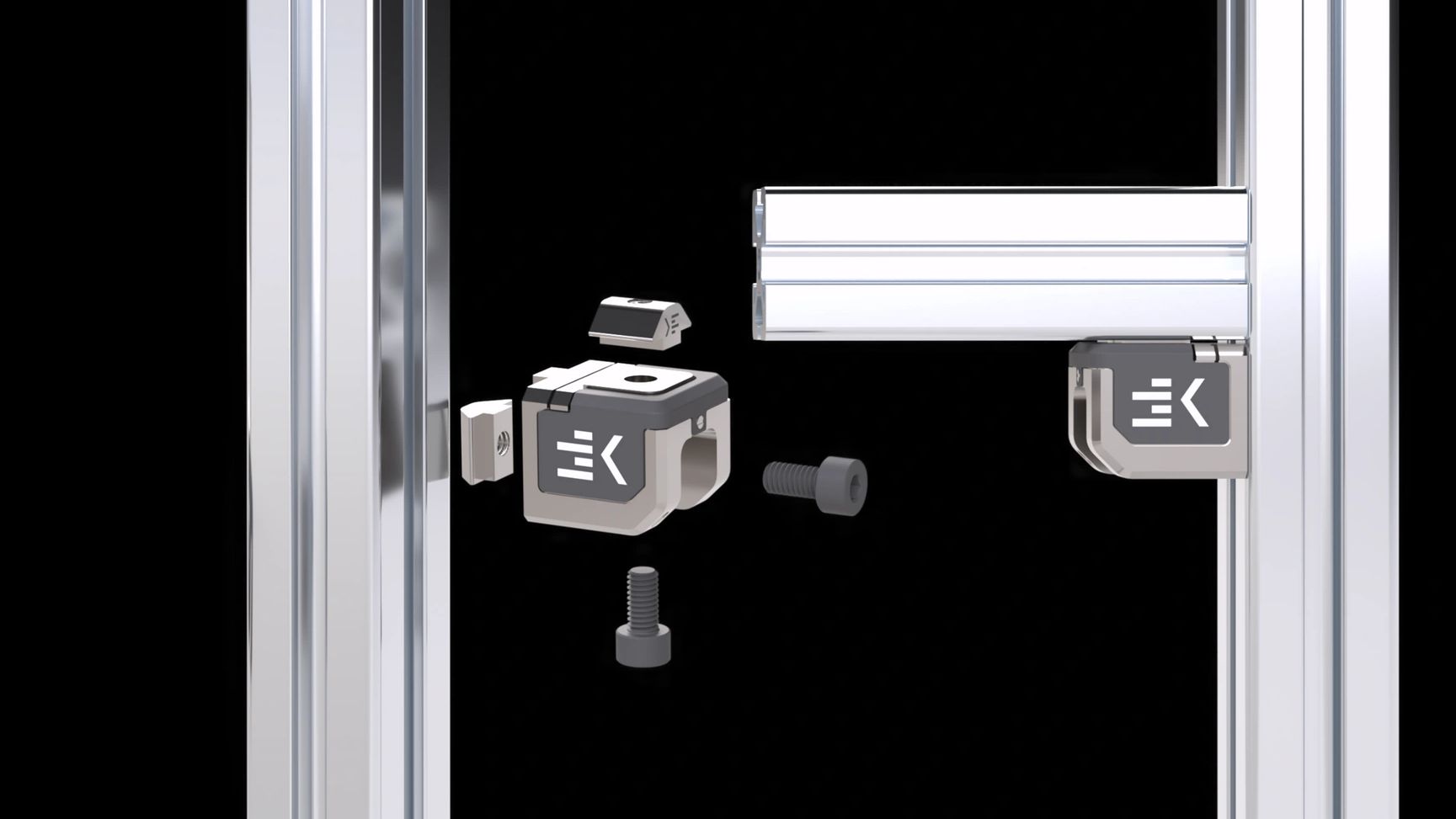 SB20 Smart Bracket strain gauge force sensor for integration into t-slot extrusion systems. 