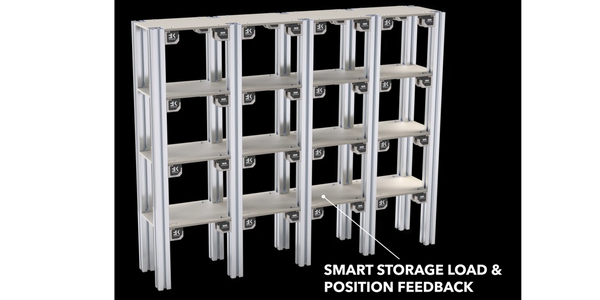 SB20 SB30 Smart Bracket force sensors for T-slot extrusion systems. Smart Warehousing Automation.