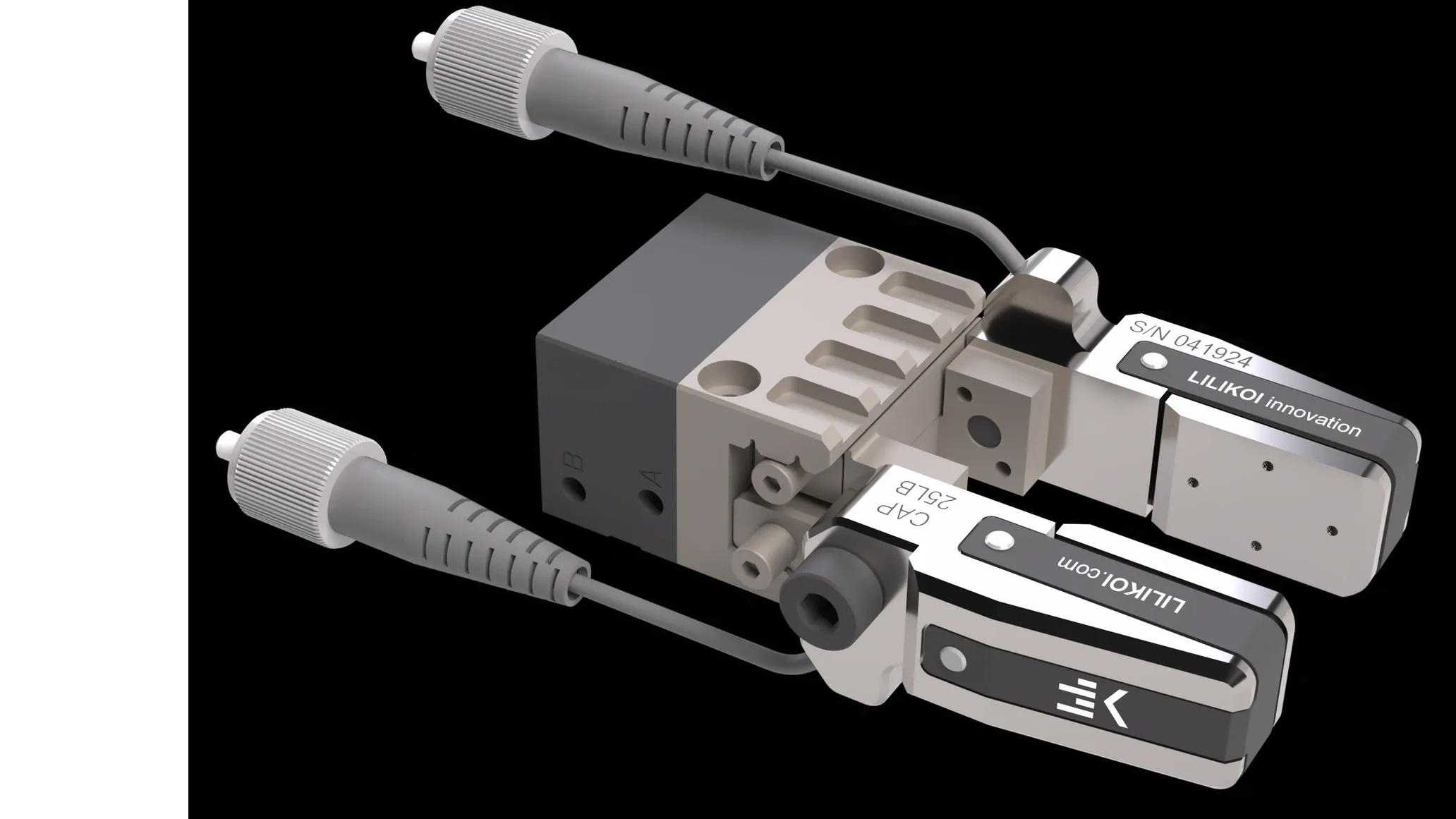 LILIKOI innovation GR25 Optical FBG Finger Force Sensor for robotic gripper parallel actuators. 