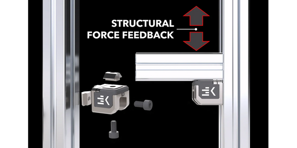 SB20 SB30 Smart Bracket force sensors for T-slot extrusion systems. Structural Force Feedback