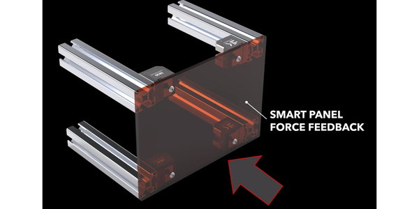 SB20 SB30 Smart Bracket force sensors for T-slot extrusion systems. Smart Panel Force Feedback.