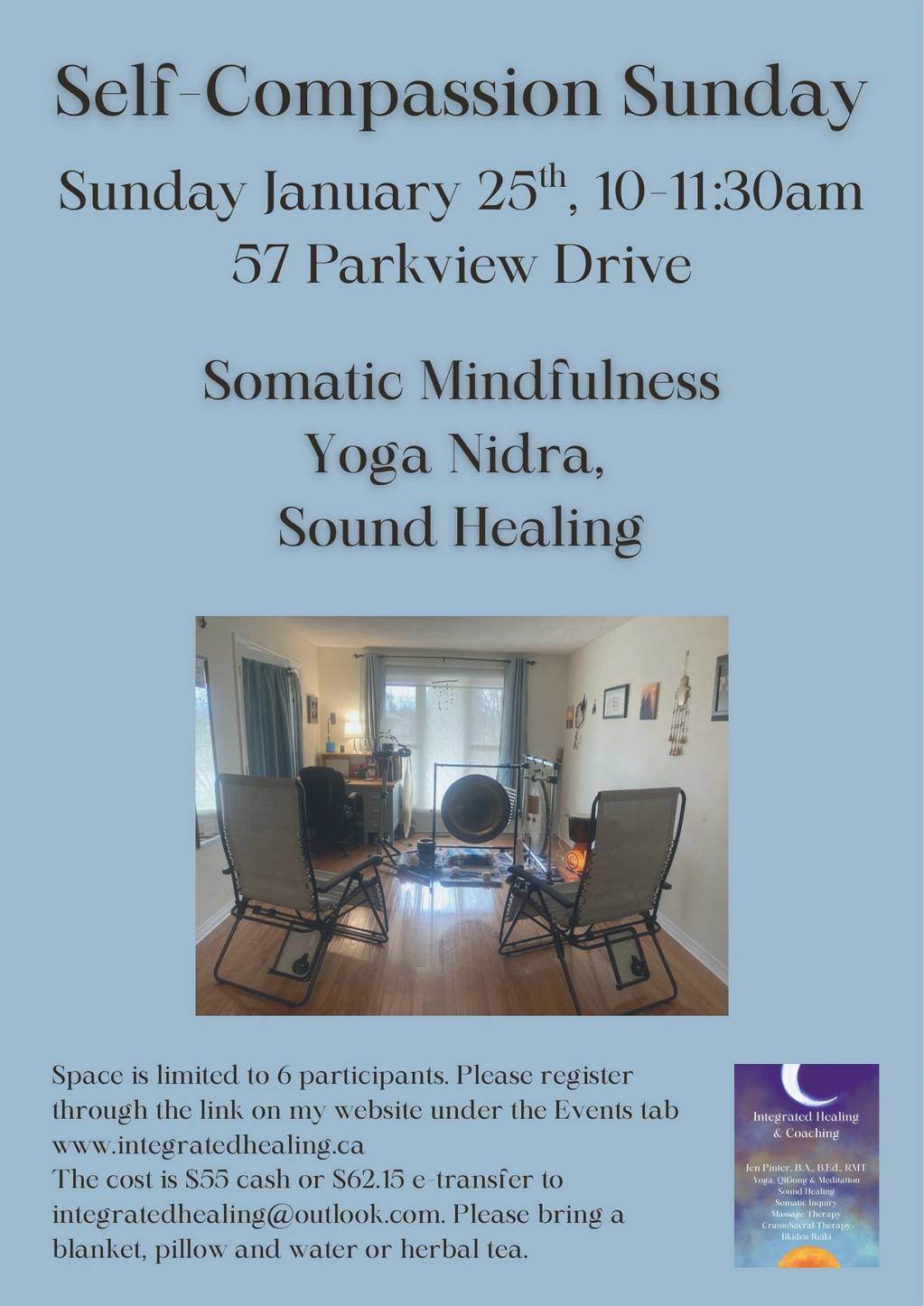 Registration link:
https://jenpinter.as.me/Self-CompassionSunday