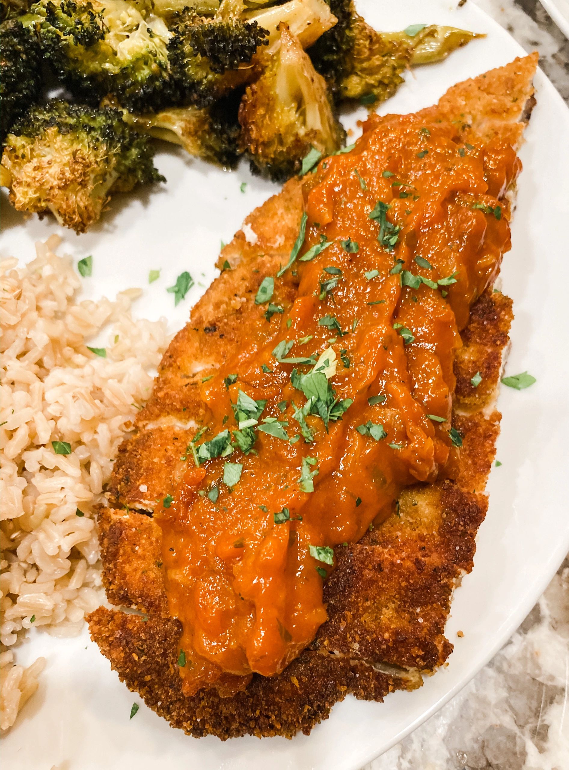 Breaded Italian Chicken with Cutlet Sauce