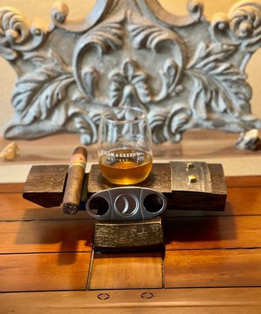 Barrel Stave Cigar and Candle Holder
