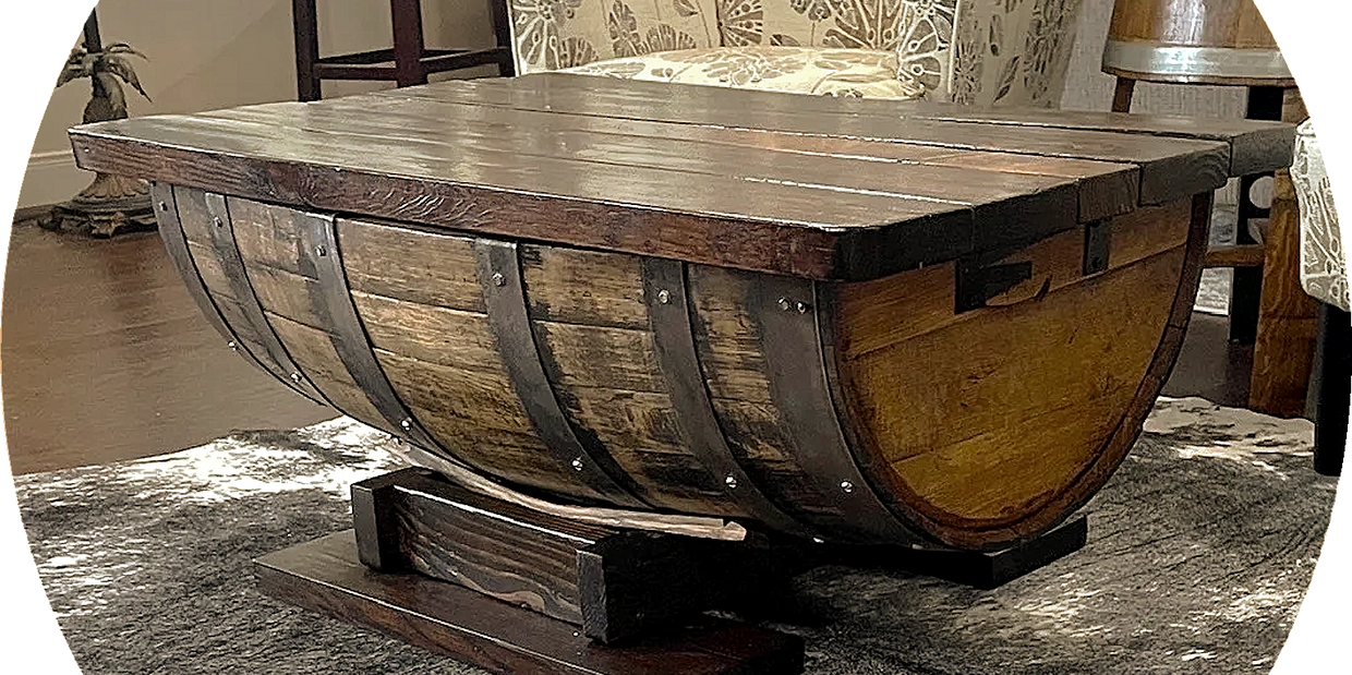 A 1/2 Barrel Coffee Table