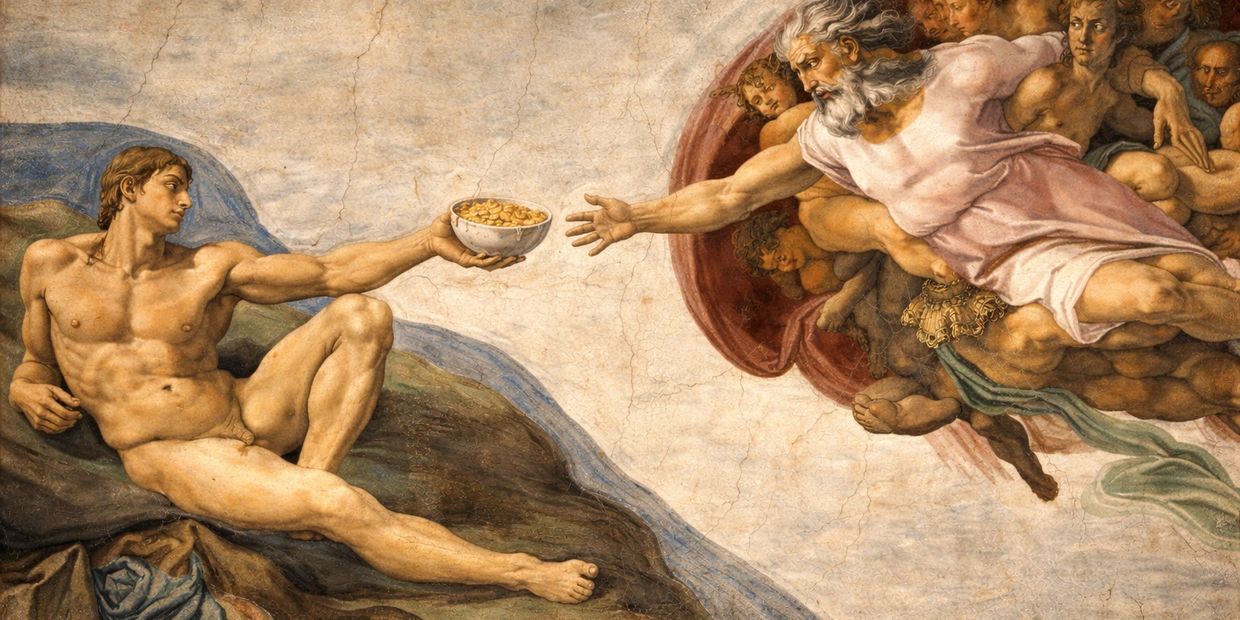 When man starts offering his god breakfast, that's when you know the end is near.