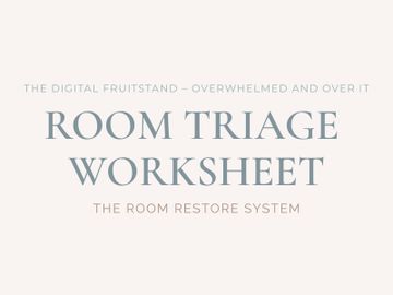 Room Triage Worksheet cover page with minimalist design.