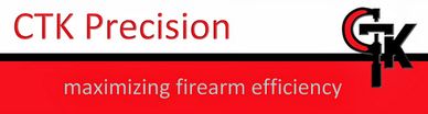 Logo for CTK Precision slogan maximizing firearm efficiency