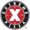 Logo of Extreme Pizza with a bold 'X' and directional arrows.