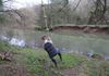 Rope swing by the creek