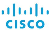 Cisco logo with blue stylized bridge design above the name.