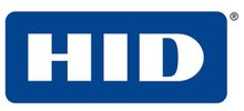 HID logo in white on a blue rectangular background.