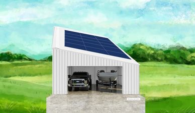 Concept drawing for the solar garage.