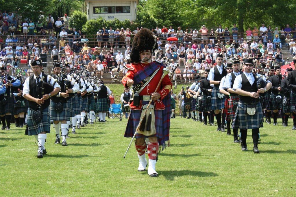 Greg Cutliff performing at a previous Highland Games