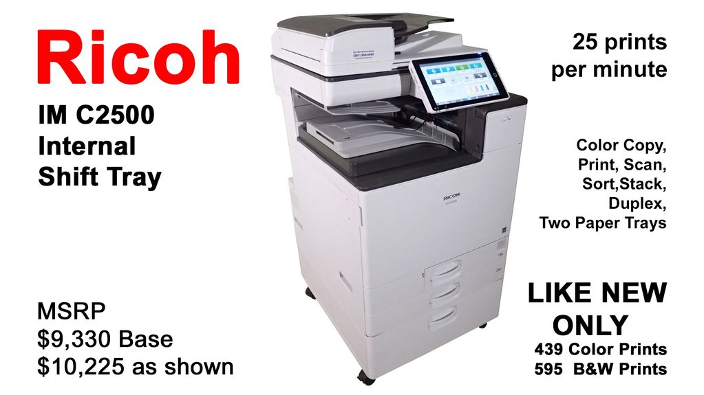 Ricoh IM C2500 For Sale or Lease