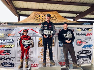 Young Cash on the podium at the second-place spot for  CRRS race series
