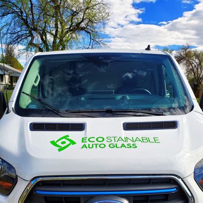 Ecostainable Auto Glass logo E-Transit 2022 Van