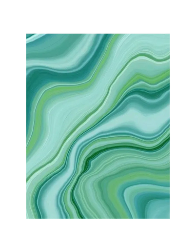 Turquoise and green ripples like water in an agate stone. 