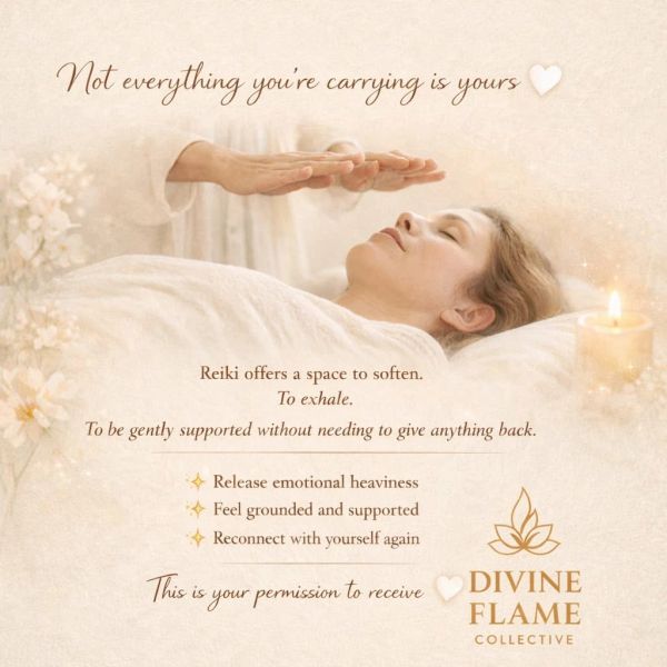 Reiki therapy offers emotional release and support.