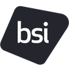 Logo with white 'bsi' letters on a dark tilted square background.