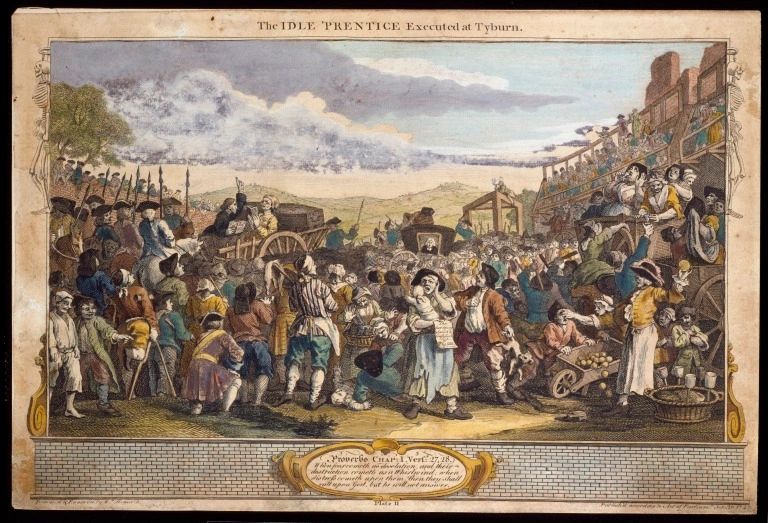 Hogarth's 'The Idle 'Prentice Executed at Tyburn'