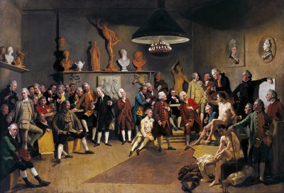'The Academicians of the Royal Academy' by Johann Zoffany RA