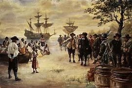 The landing of 20 Africans at Jamestown in 1619