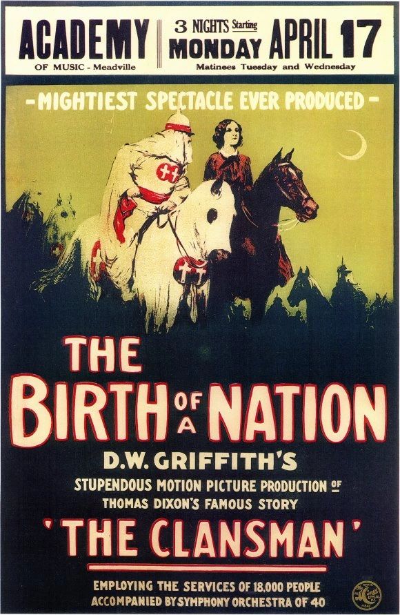 Birth of a Nation, Movie advertisement, 1915