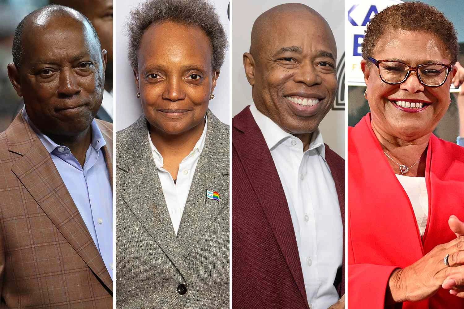 Sylvester Turner (Houston); Lori Lightfoot (former mayor Chicago); Eric Adams (New York City) and Karen Bass (Los Angeles)