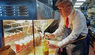Donald Trump serving at McDonalds