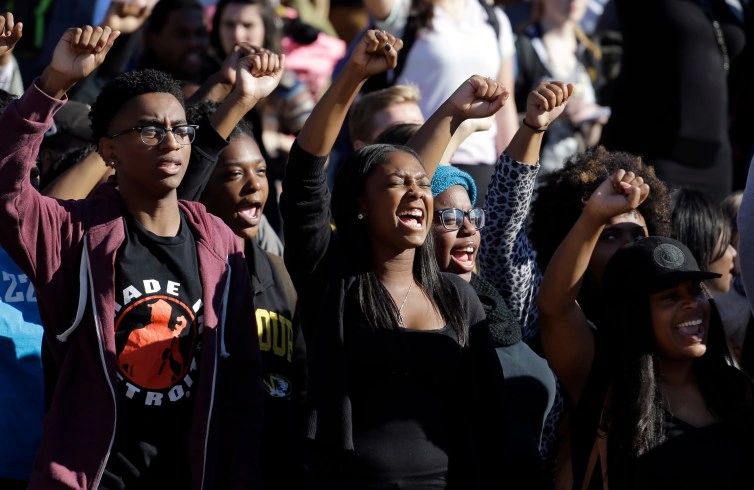 Black students protesting for better treatment