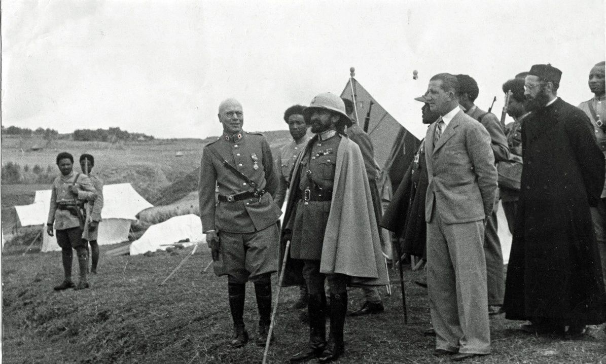 Halie Selaisse with the Red Cross, 1935