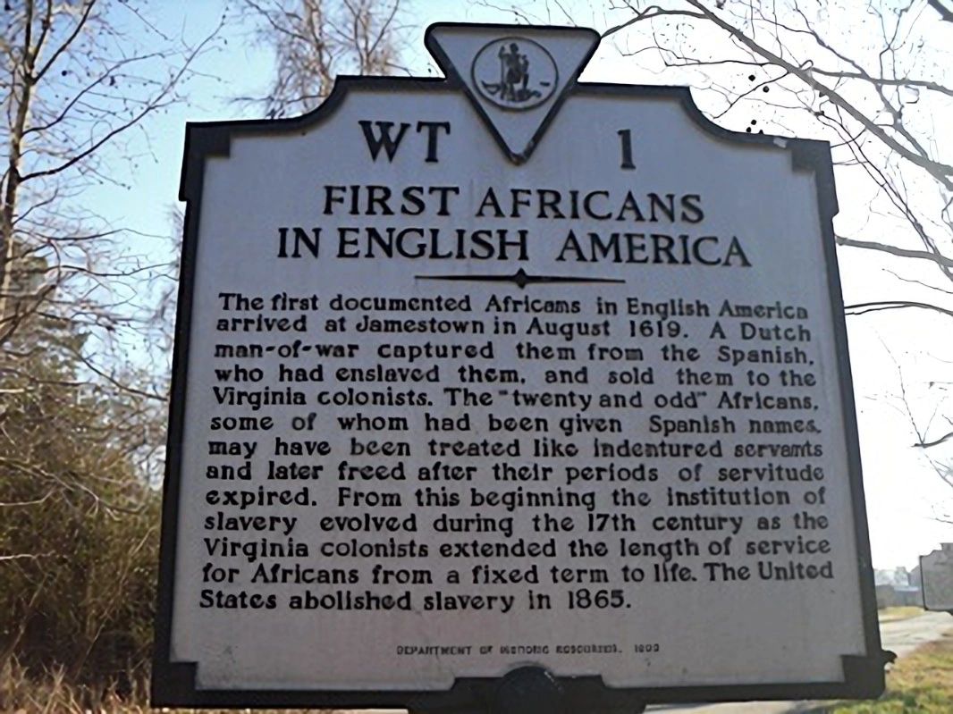 First Africans in the Jamestown, Virginia, 1619