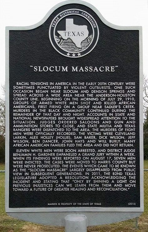 Slocum Massacre Historical Marker