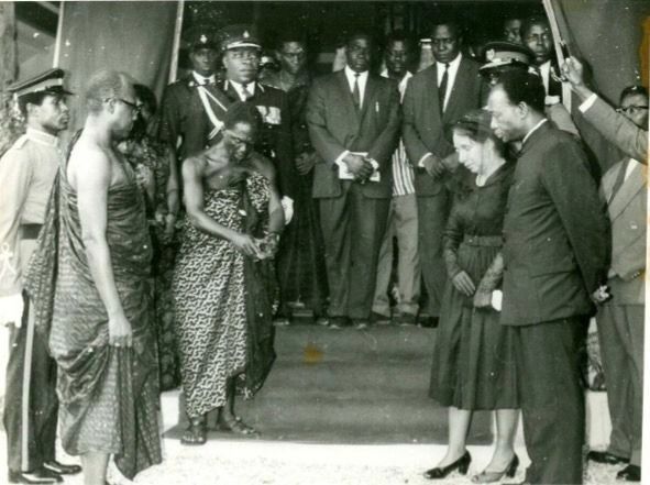 Ghanaian Officials, including Kwame Nkrumah (middle left) mourn the death of WEB DuBois in 1963