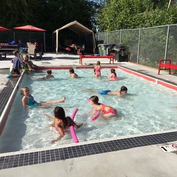 Kids playing in baby pool