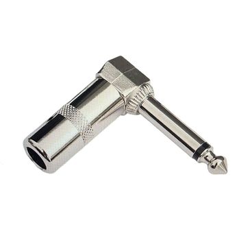 Metal açılı audio jak dönüştürücü adaptör