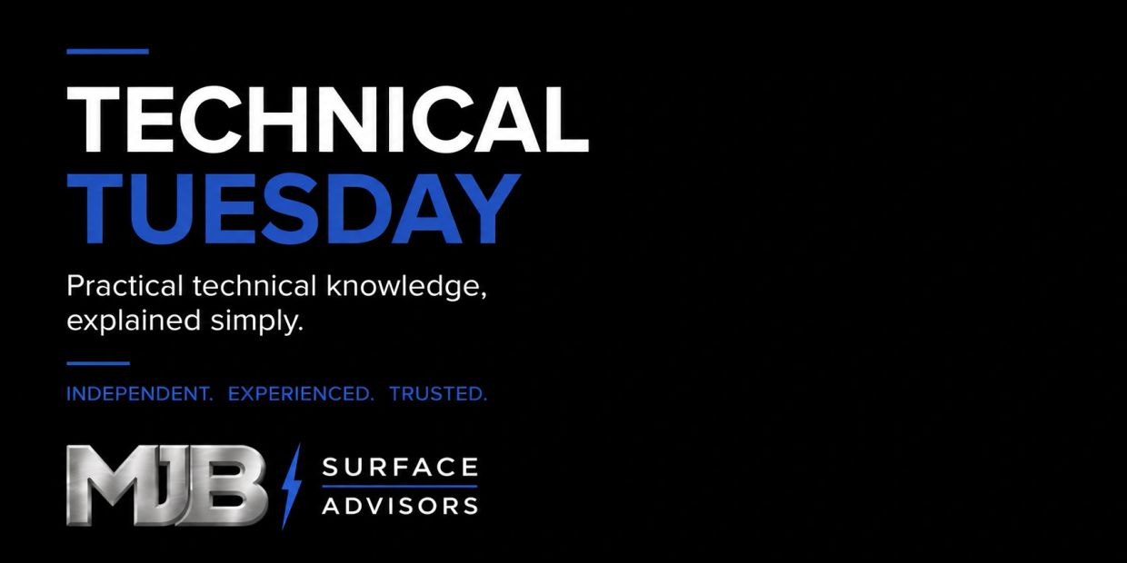 Technical Tuesday by MJB Surface Advisors, practical technical knowledge explained simply.