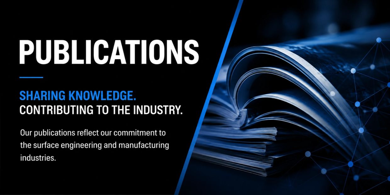 Stack of publications emphasizing knowledge sharing and industry contribution.