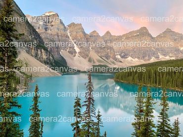 lake louise mountains water outdoor canada trees water calm peaceful serene