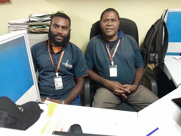 The duo that took on this massive project.
From left to right: Fidelis Allan & Robert Benjamin.
Well
