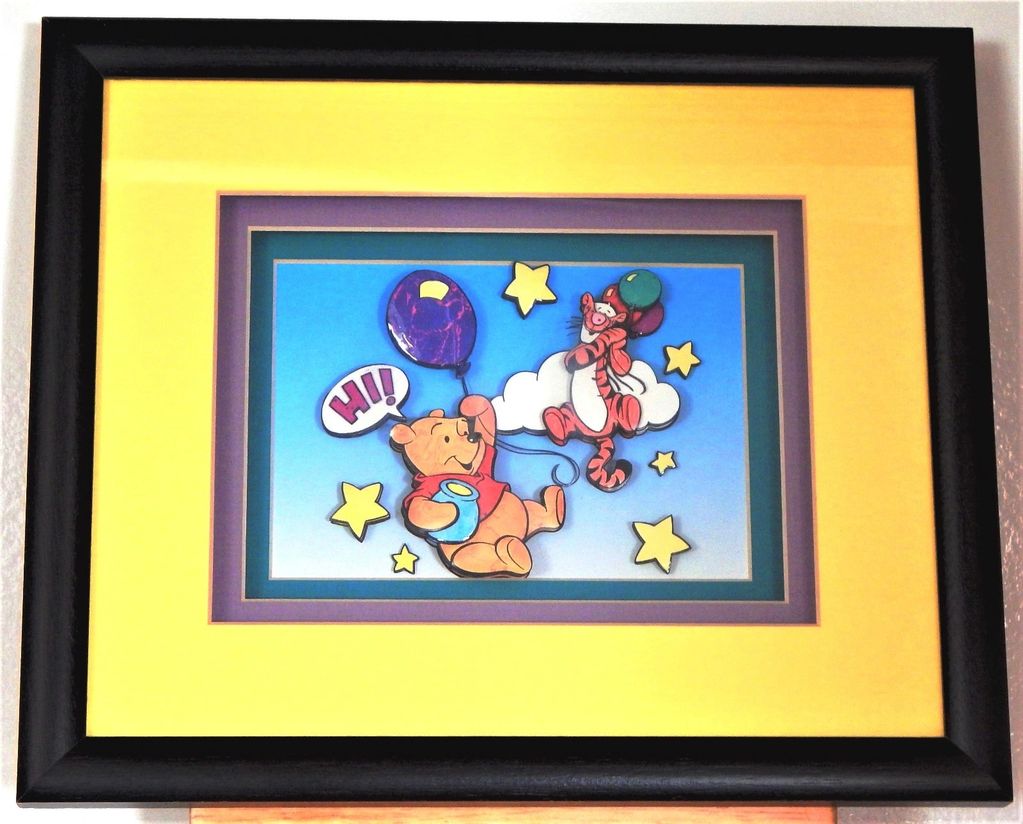Floating Away from our Disney Prints range. Framed paper tole courtesy of R. Mitchell