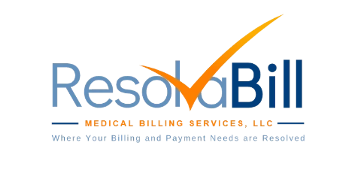 resolvabill medical billing services blue and orange logo with check mark